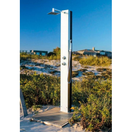 Douche solaire TOBAGO 25L en verre et inox